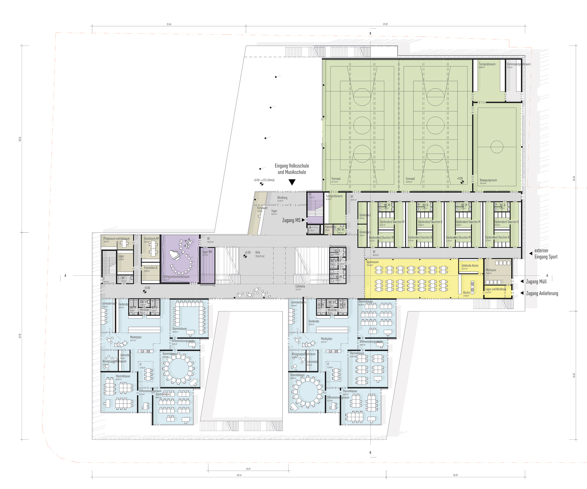 Wettbewerb Campus Oberwart 090878 Grundriss EG web