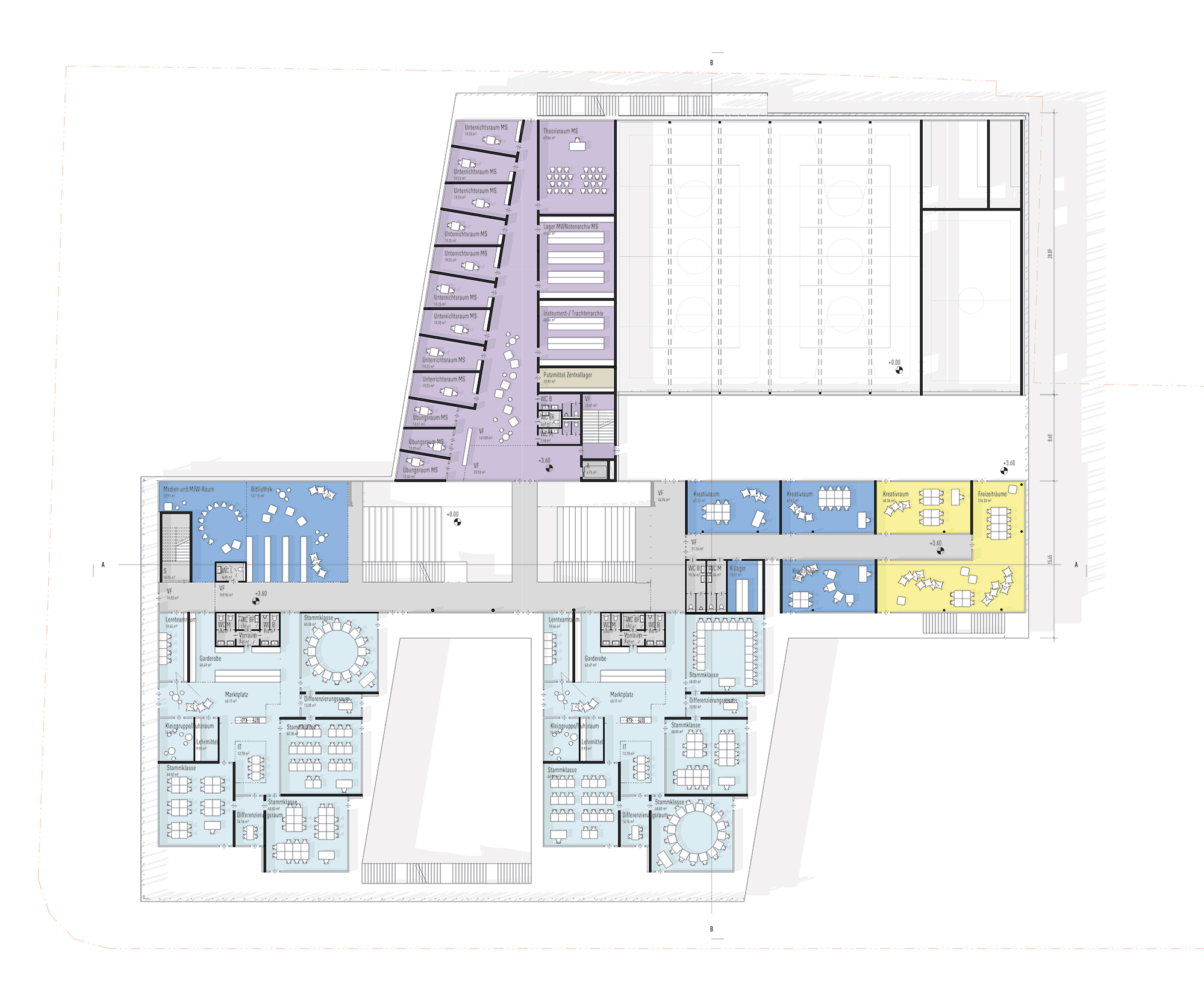 Wettbewerb Campus Oberwart 090878 Grundriss OG1 web