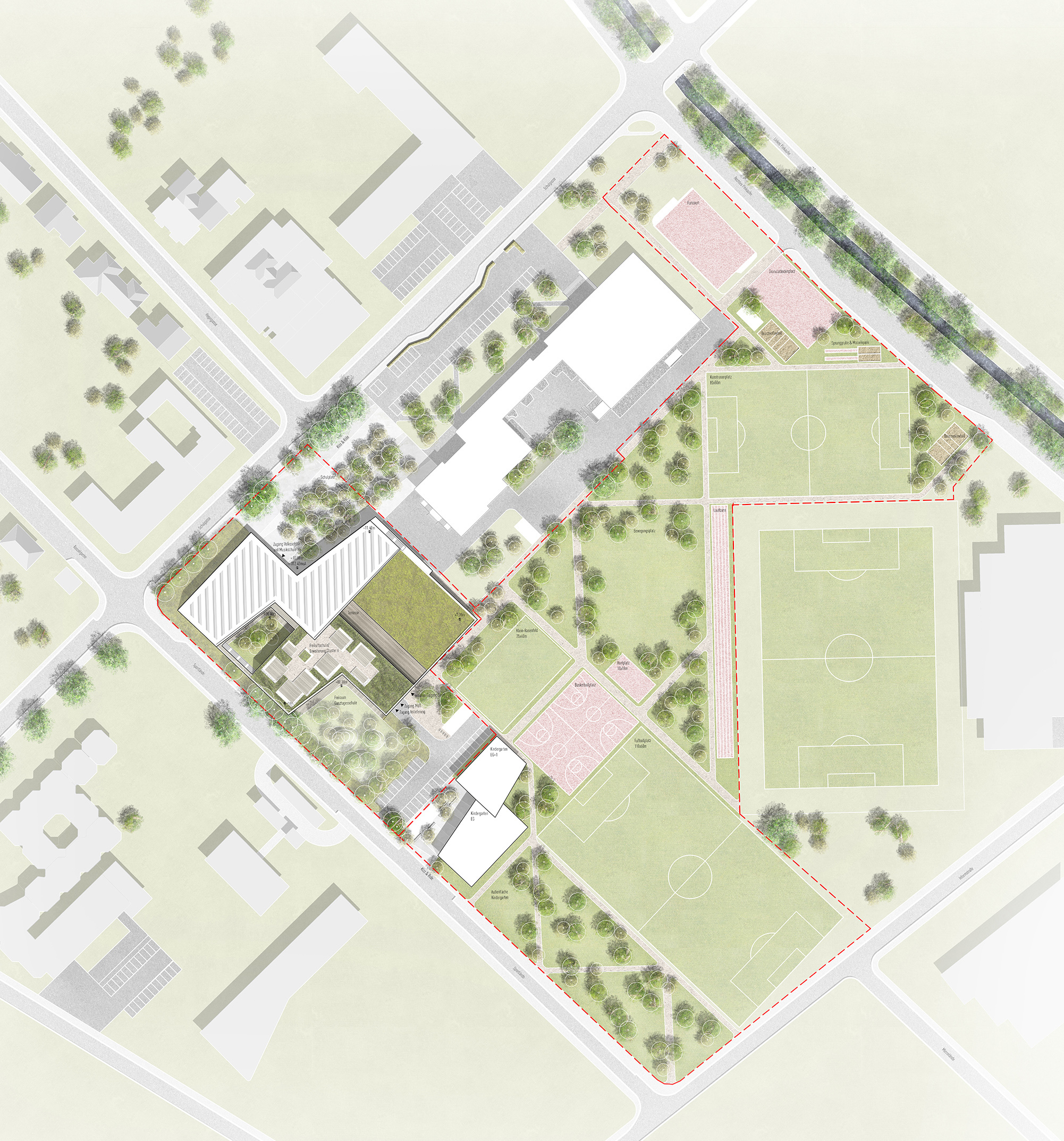 Wettbewerb Campus Oberwart 090878 Lageplan web