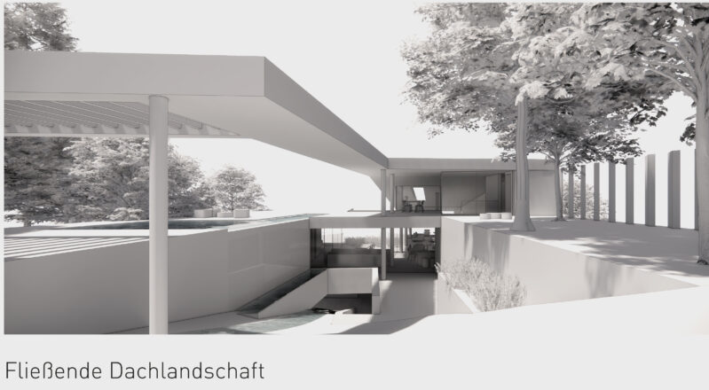 Fliessende dachlandschaft